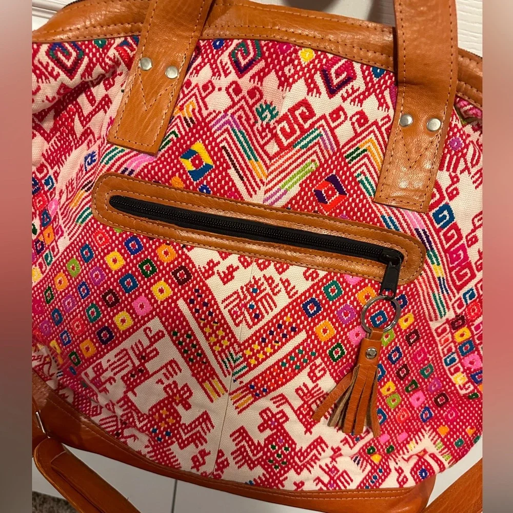 Nena & Co large woven and leather tote - Picture 9 of 16